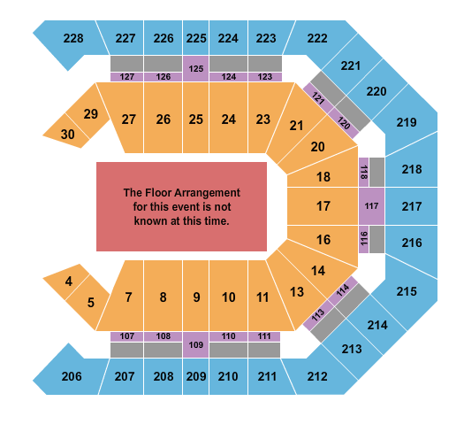 MGM Grand Garden Arena ACM Awards Seating Chart